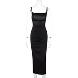 Women Dresses Autumn Sexy Backless Slim Fit Split Dress