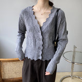 Women Cardigan Sweater Autumn Long Sleeve Cardigan 8t8190