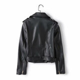 Women Leather Jacket Spring and Autumn Slim Fit Short Belt Lapel Small Leather Coat Biker's Leather Jacket