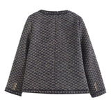 Women Woolen Coat Chanel Coat Women's Spring and Autumn Retro Short Top