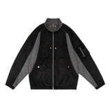 Men Jacket Coat Stitching Contrast Color Coat Men's Casual Loose Flight Jacket Autumn and Winter