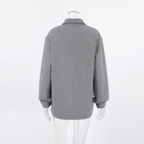 Women Trench Coat Vintage Woolen Coat Autumn and Winter Loose