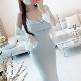 Women Dresses Dress Long Dress with Suspenders