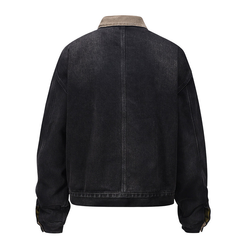 Men Jacket Coat Denim Jacket Men Ins Washed and Worn Fall Winter Cowboy Coat