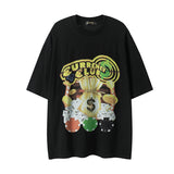 Men T Shirt Vintage Print Short Sleeves T-shirt