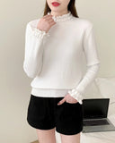 Women Knitted Pullover Autumn and Winter Knitted Slim Short Sweater