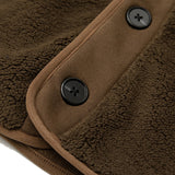 Unisex Winter Cotton Coat Autumn Polar Fleece Collarless Jacket Vintage Top