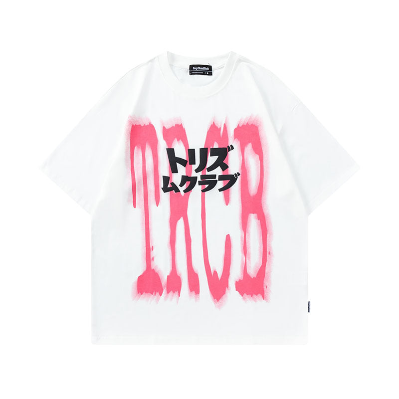 Men T Shirt Hip Hop Graffiti Couple Short Sleeve T-shirt