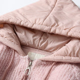 Women Jacket Autumn and Winter Fleece Fur Integrated Hooded Sweatshirt Cardigan