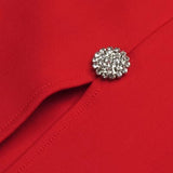 Women Evening Dress V-neck Bandage Dress Long Sleeve Simple Hollow Dress