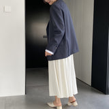 Women Knitted Skirt Autumn and Winter Knitting Skirt Pleated Skirt