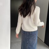 Women Cardigan Sweater Spring Cardigan Coat V-neck Buttons Sweater Coat Y948