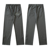 Women Sweatpants Embroidered Sports Pants Men's and Women's High Waist Drawstring Loose Straight Trousers Sweatpants