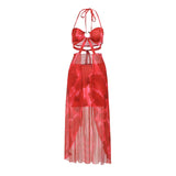 Women Dresses Summer Vacation Casual Sexy round Strap Hip Skirt Suit