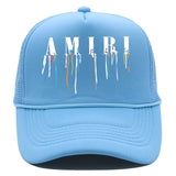 Amiri Hat Summer Cap Outdoor Mesh Cap Alphabet Print Baseball Cap