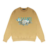 Amiri Long Sleeved Shirt Fashion Brand Crew Sweatshirts round Neck Sweater