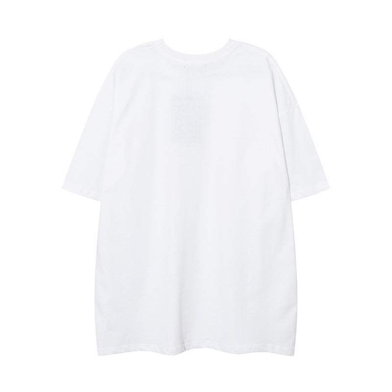 Men T Shirt Letter Graffiti Short Sleeve T-shirt