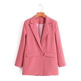 Women Suits Autumn Leisure Lapel One Button Long Sleeve Suit Suit Jacket