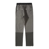 Men Sweatpants Multi-Pocket Cargo Pants Zipper Straight Casual Trousers