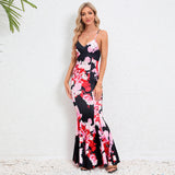 Women Date Dress Summer Sexy Slim Strap Fishtail Skirt