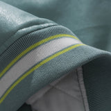 Unisex Winter Cotton Coat Embroidered Baseball Collar Leather Cotton-Padded Coat Retro Thickened Coat