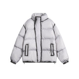 Unisex Winter Cotton Coat Winter Warm Stand-up Collar Cotton-Padded Clothes Vintage Distressed Loose Cotton Coat