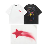 Men T Shirt Summer Five-Pointed Star Printed Couple Short Sleeve T-shirt