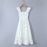Women Dresses Spring/Summer Cardigan Strawberry Sling Dress (Xds0414)