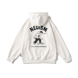 Unisex Winter Cotton Coat Winter Back Printed Hoodie Retro Loose Long Sleeve Top