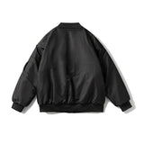Unisex Winter Cotton Coat Letter Embroidered Stand Collar Cotton Coat Retro Warm Cotton Coat
