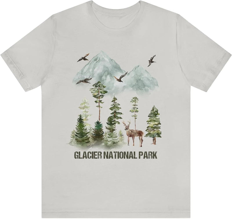 Glacier National Park Camping Forest Deer Hiker Hiking Outdoor