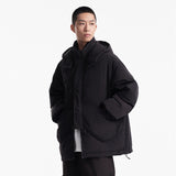 Unisex Winter Cotton Coat Three-Dimensional Multi-Pocket Hooded down Jacket Retro Couple down Jacket