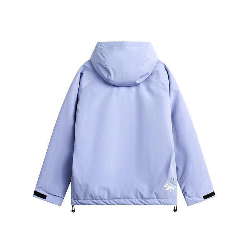 Unisex Winter Cotton Coat Solid Color Multi-Pocket Function down Jacket