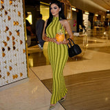 Women Dresses Spring Slim-Fitting Backless Sleeveless Dress