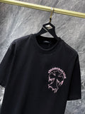 Chh Chrome Hearts T Shirts Summer Sanskrit Patch Embroidery Casual Sports Short Sleeve T-Shirt