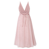 Women Date Dress Summer Sexy Tulle Skirt V-neck Dress Dress