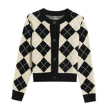 Women Knitwear Spring and Autumn round Neck Sweater Loose Knitted Cardigan