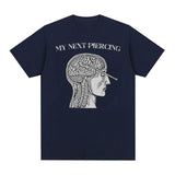Vintage My Next Piercing Funny Meme T Shirt Men's O-Neck