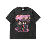 Men's T Shirt Vintage Wash Short-Sleeved T-shirt Men's and Women's Hip Hop Vintage