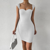 Women Dress Spring and Summer Sexy Nightclub Skirt Sleeveless Knitted Hip Spaghetti Straps Dress