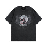 Men T Shirt Cartoon Printed Short Sleeve T-shirt Hip Hop Retro Half Sleeve T-shirt