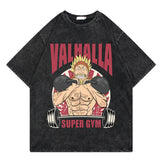 VINLAND SAGA Washed Vintage T-Shirt Street Casual Summer Short Sleeve