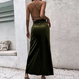 Women Dress Summer Slip Dress Sexy Backless Knitted Dress