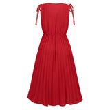 Women Date Dress Summer Pleated Skirt Dress plus Size