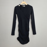 Women Dresses Hollow Dress off-Shoulder Pleated Sexy Hip Skirt