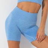 Women Yoga Sports Shorts Quick-Drying Breathable Threaded Tight Cycling Sports Yoga Fitness Shorts