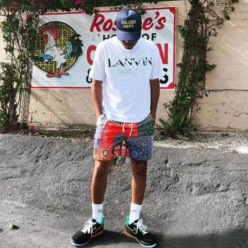 Gallery Dept T Shitrs Printed Double Yarn Cotton Short Sleeve T-shirt