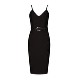 Women's Evening Dress Strap Belt Dress Sexy Slim Fit Bandage Dress
