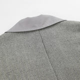 Women Trench Coat Gray Woolen Coat Autumn and Winter Suit