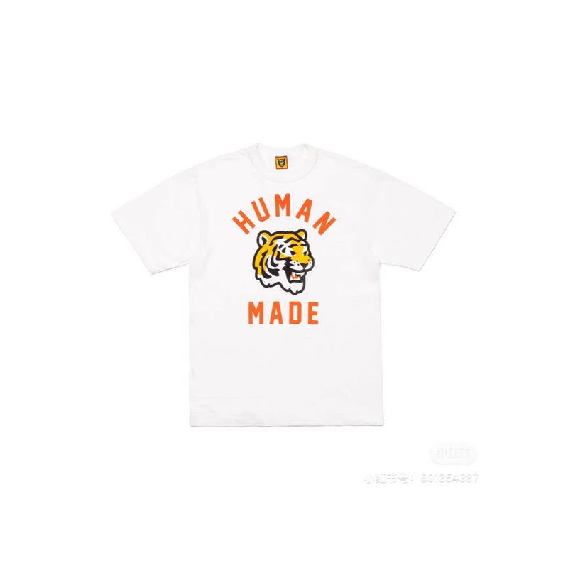 Men T-shirts Human Tiger Head Short Sleeve T-Shirt Crew Neck Loose